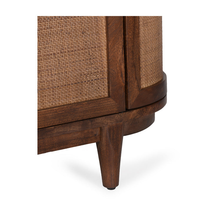 Canggu Cane Solid Wood Media Stand