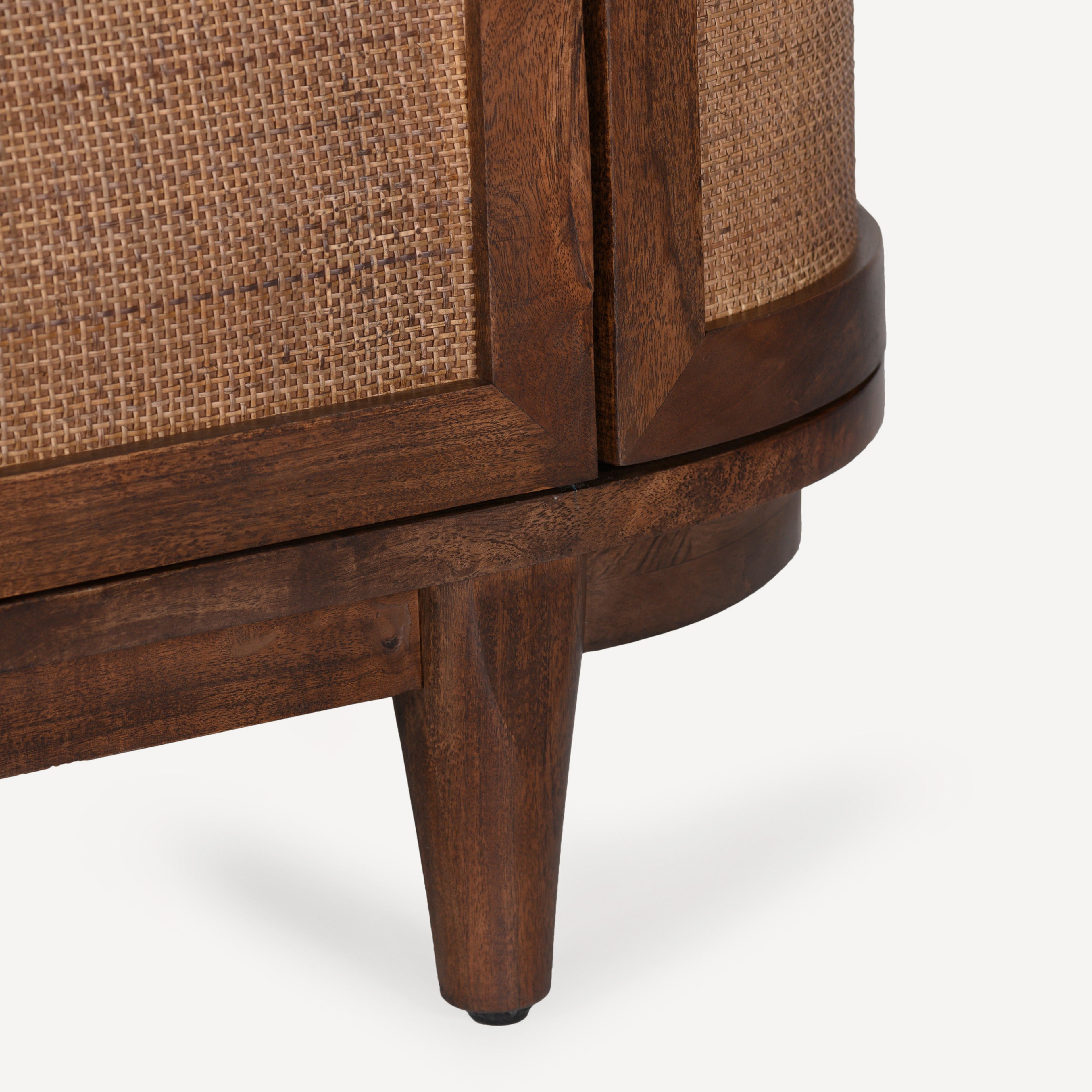 Canggu Cane Solid Wood Media Stand