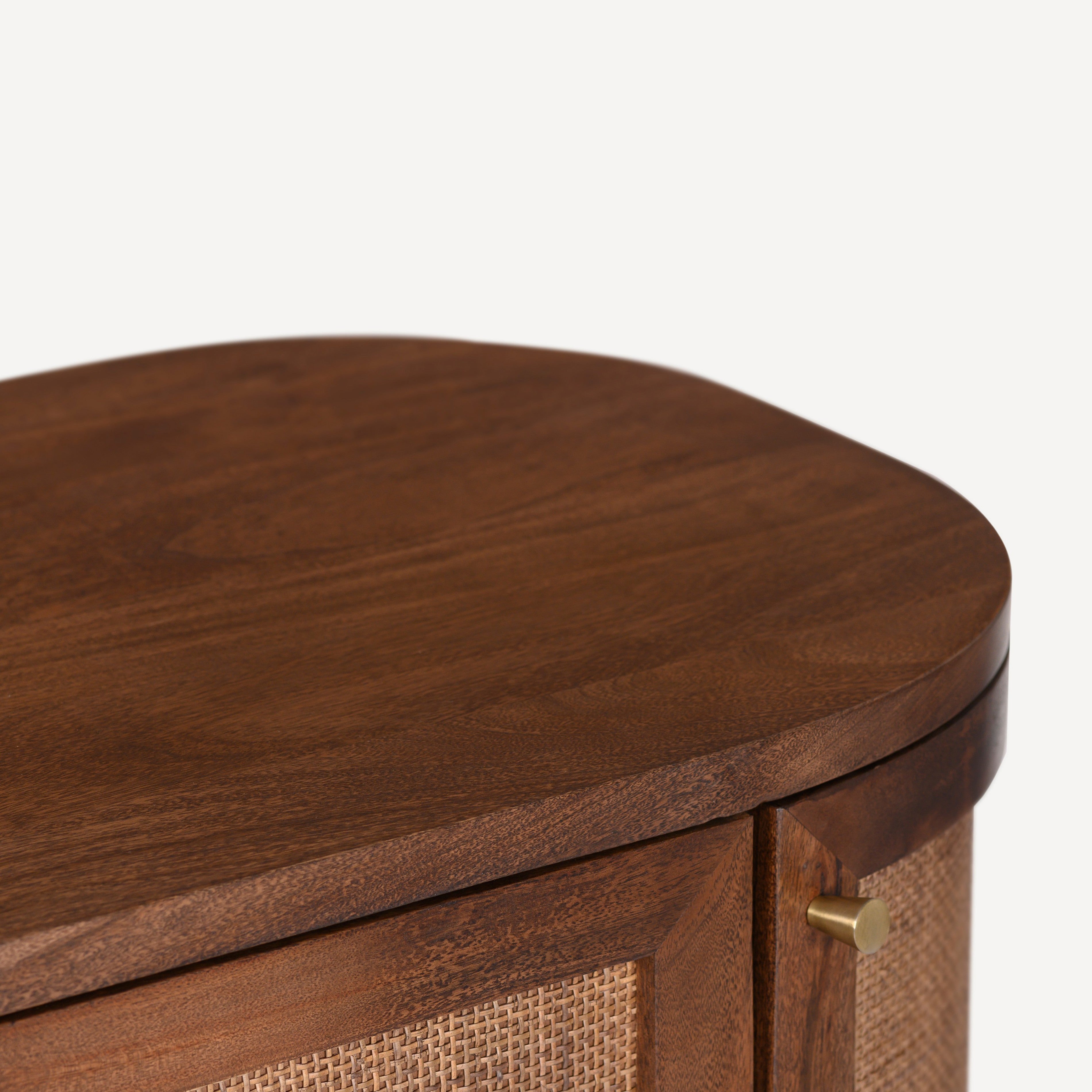 Canggu Cane Solid Wood Media Stand