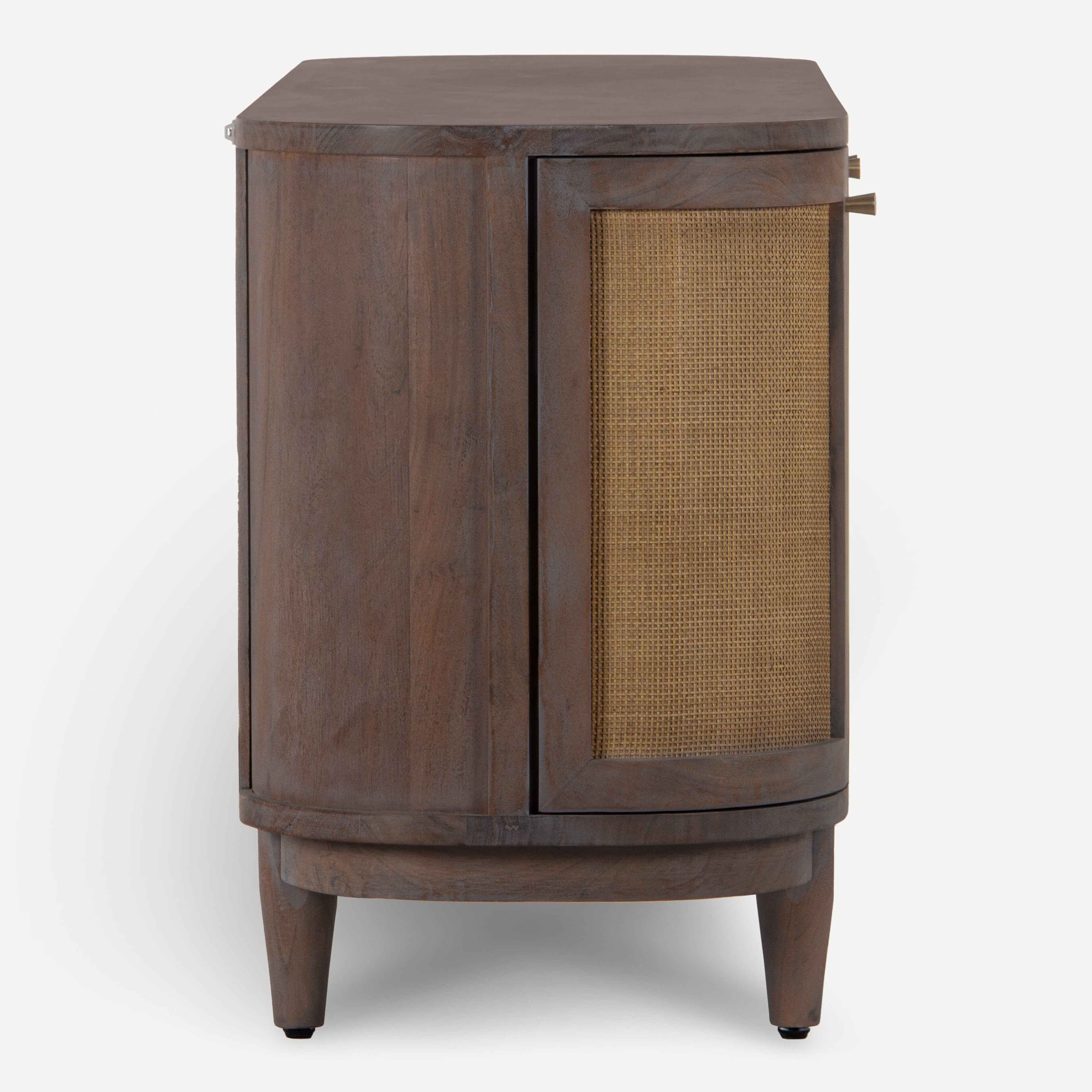 Canggu Cane Solid Wood Media Stand