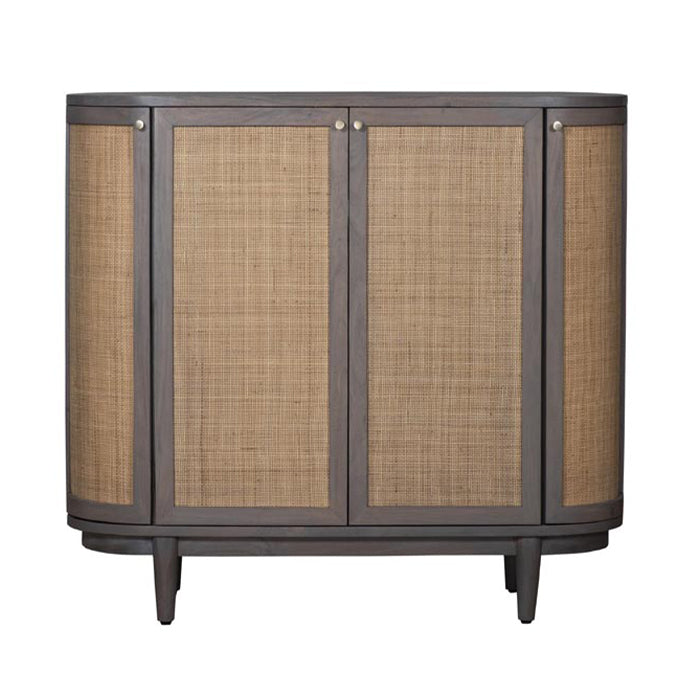 Canggu Storage Cane Solid Wood Cabinet