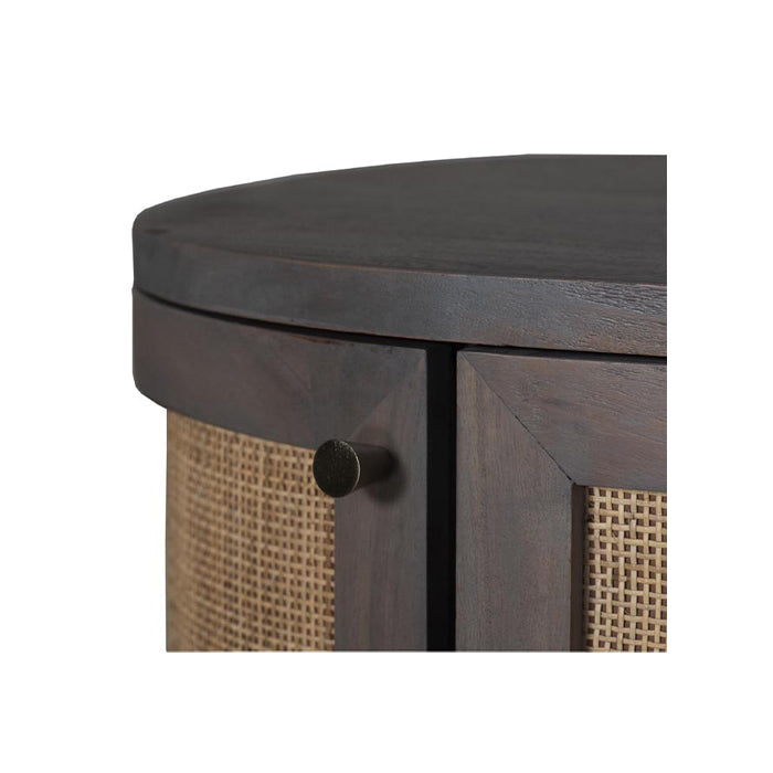 Canggu Storage Cane Solid Wood Cabinet