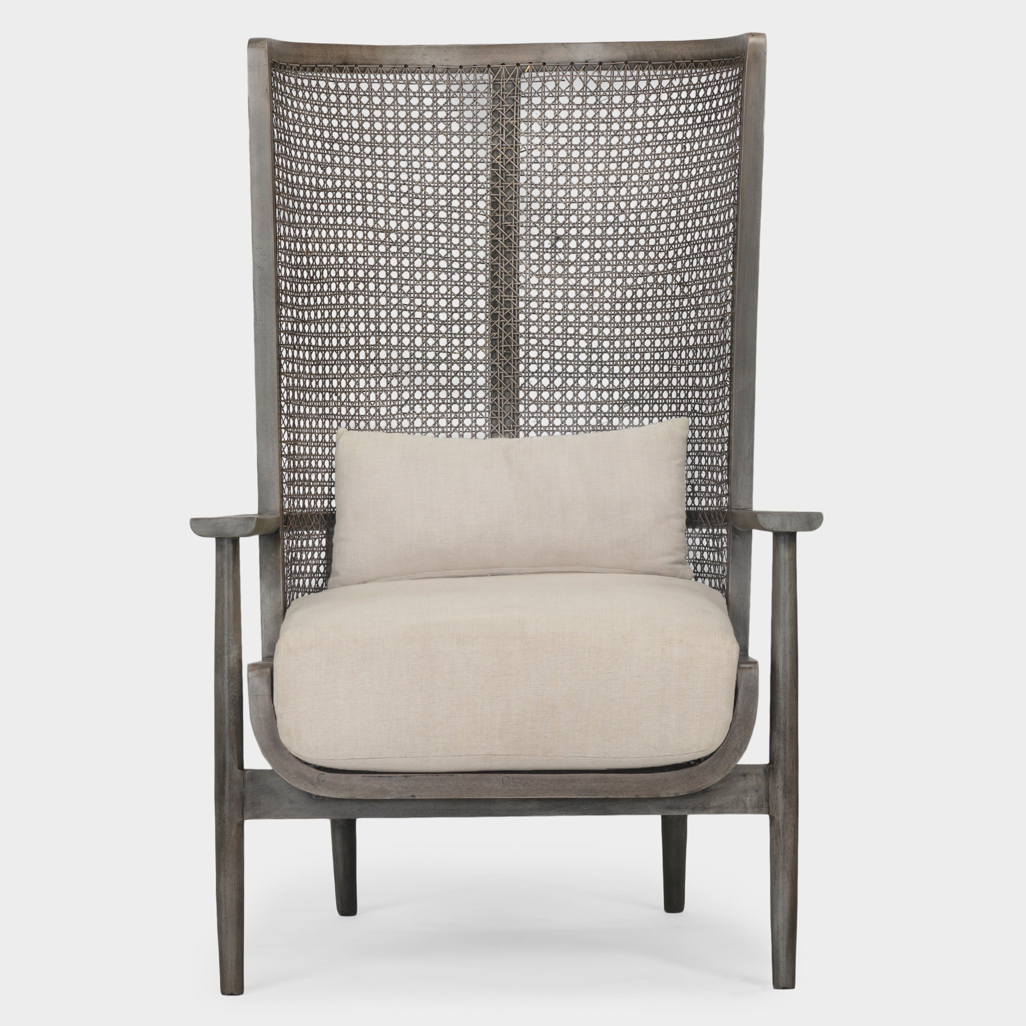 Wingman Cane Accent Chair