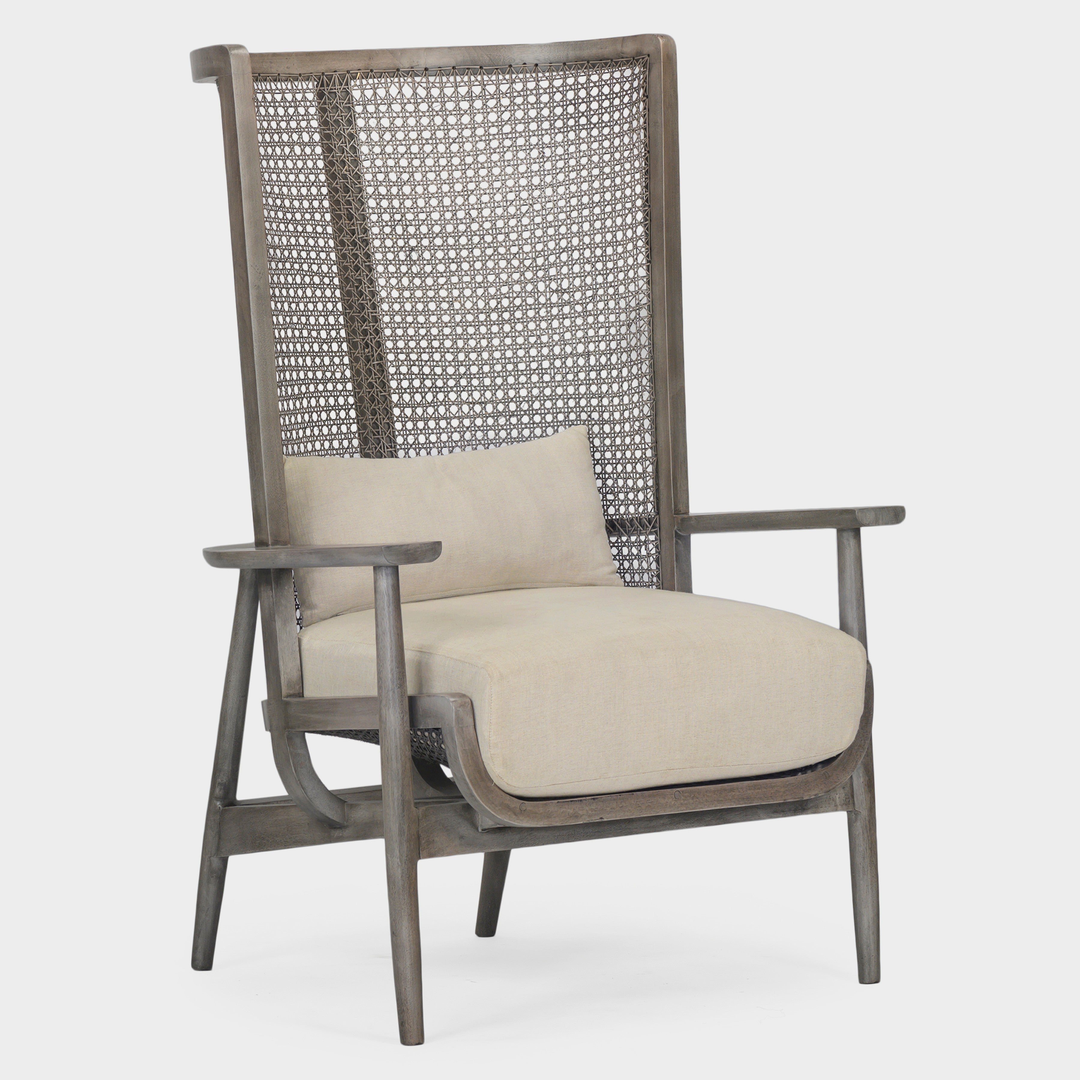 Wingman Cane Accent Chair