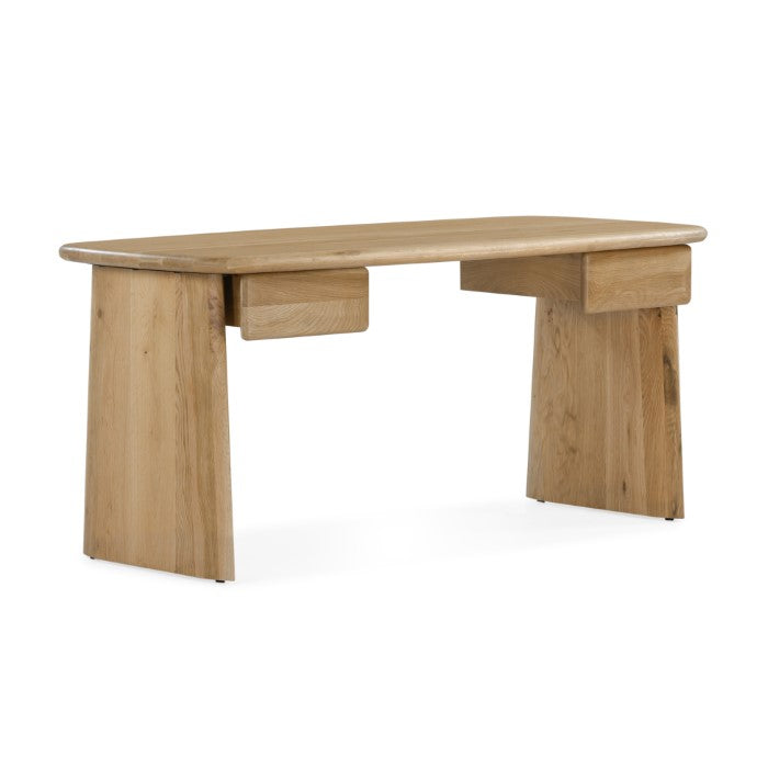 Laurel Solid White Oak Desk 66" - Natural