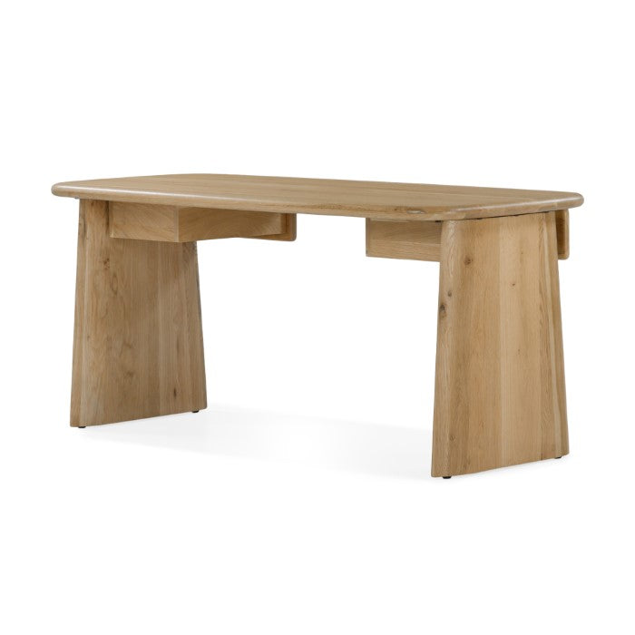 Laurel Solid White Oak Desk 66" - Natural