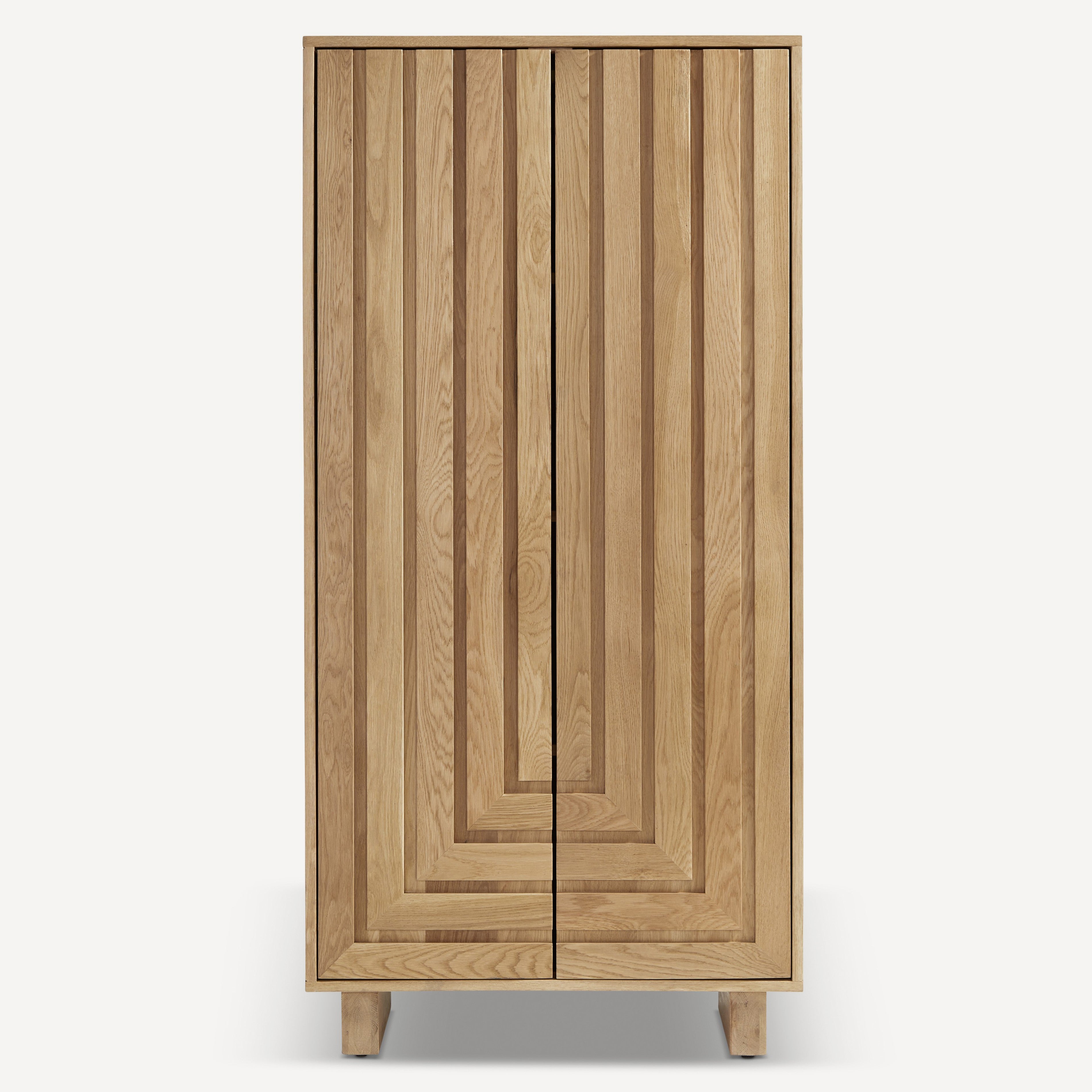 Array Solid White Oak Large Cabinet - Natural