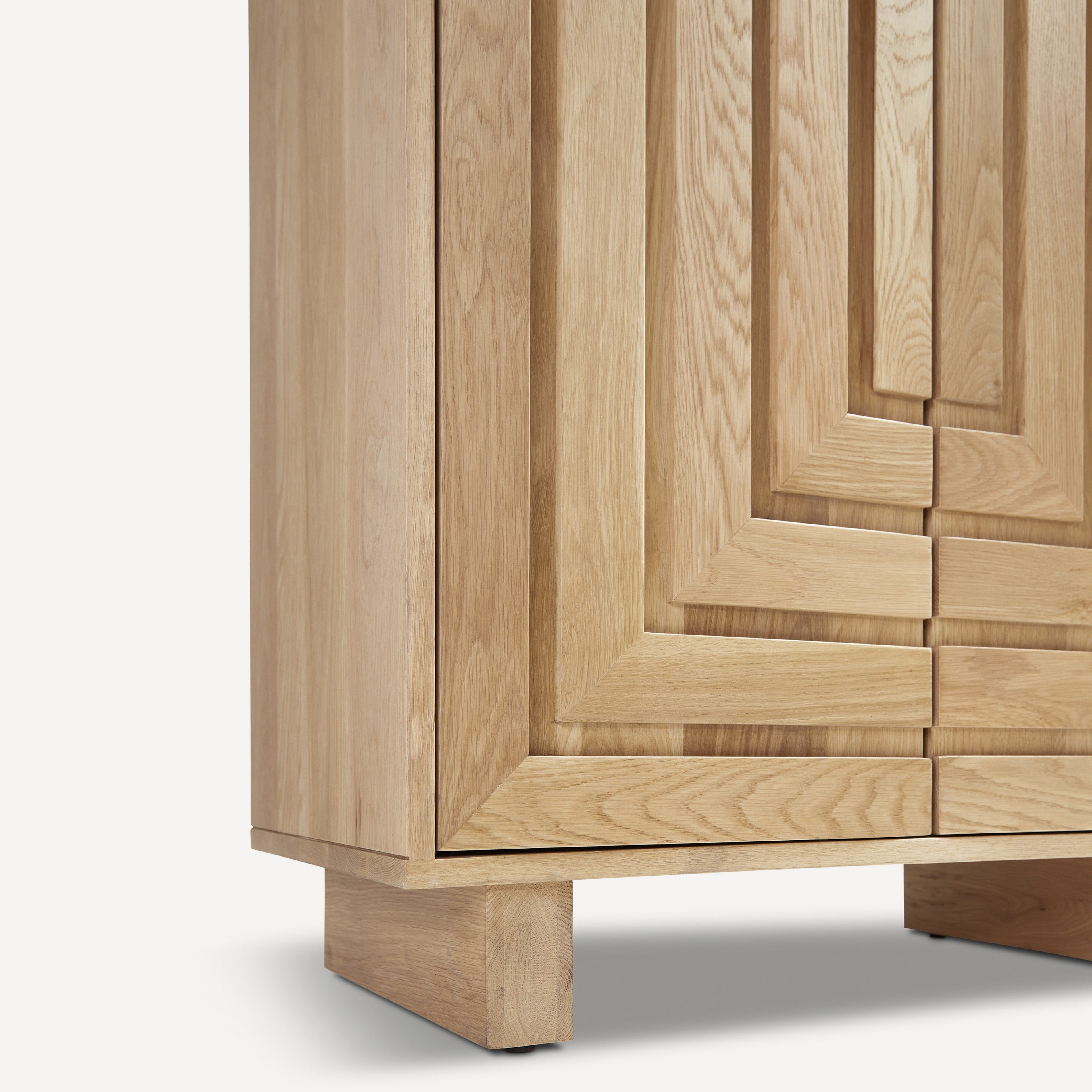 Array Solid White Oak Large Cabinet - Natural