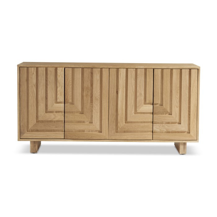 Array Solid White Oak Sideboard - Natural