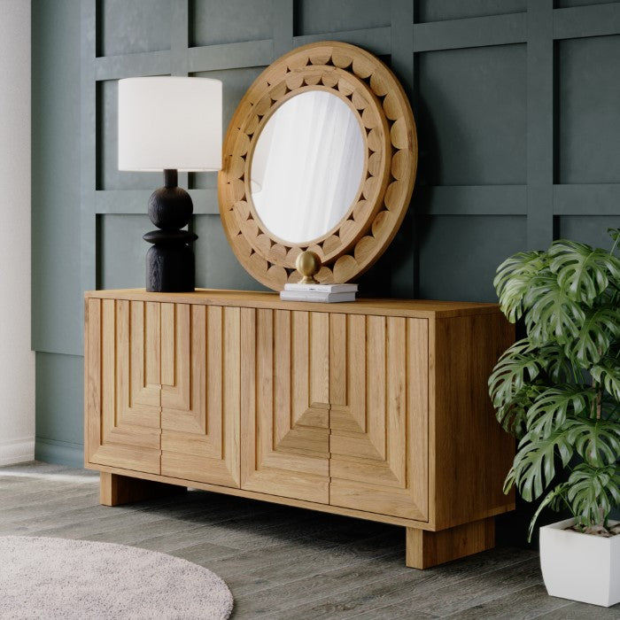 Array Solid White Oak Sideboard - Natural