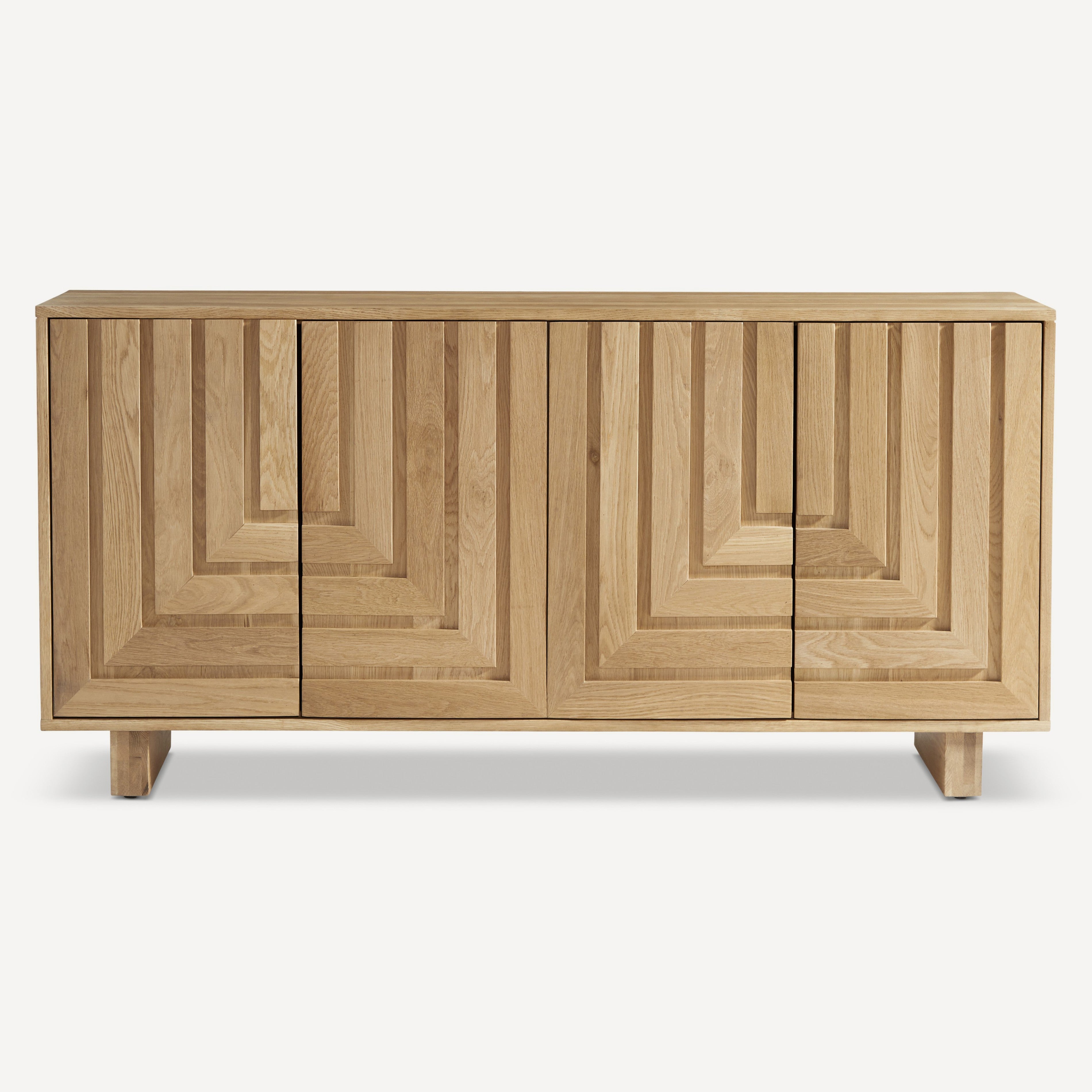 Array Solid White Oak Sideboard - Natural