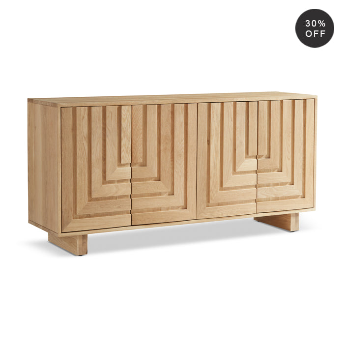 Array Solid White Oak Sideboard - Natural