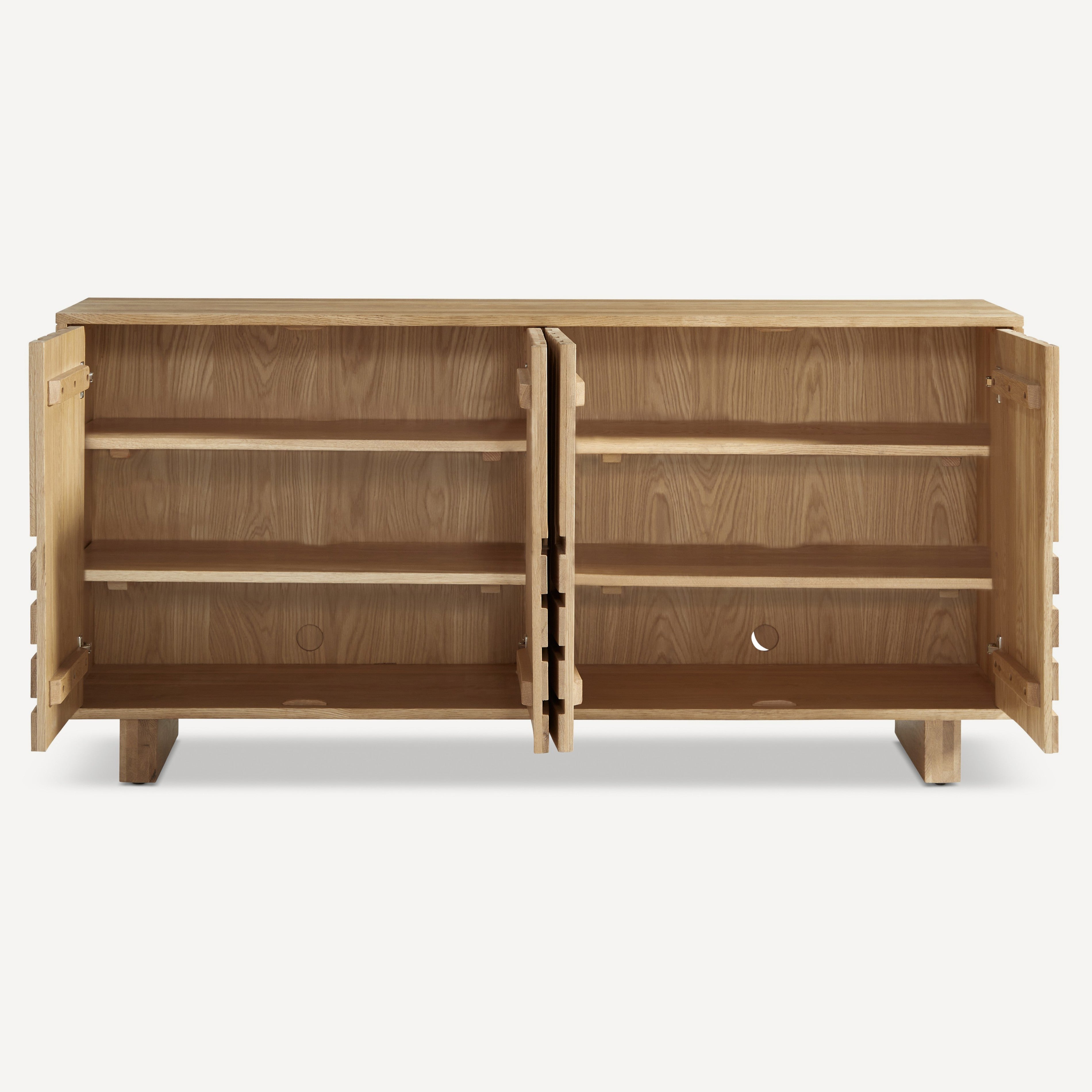 Array Solid White Oak Sideboard - Natural