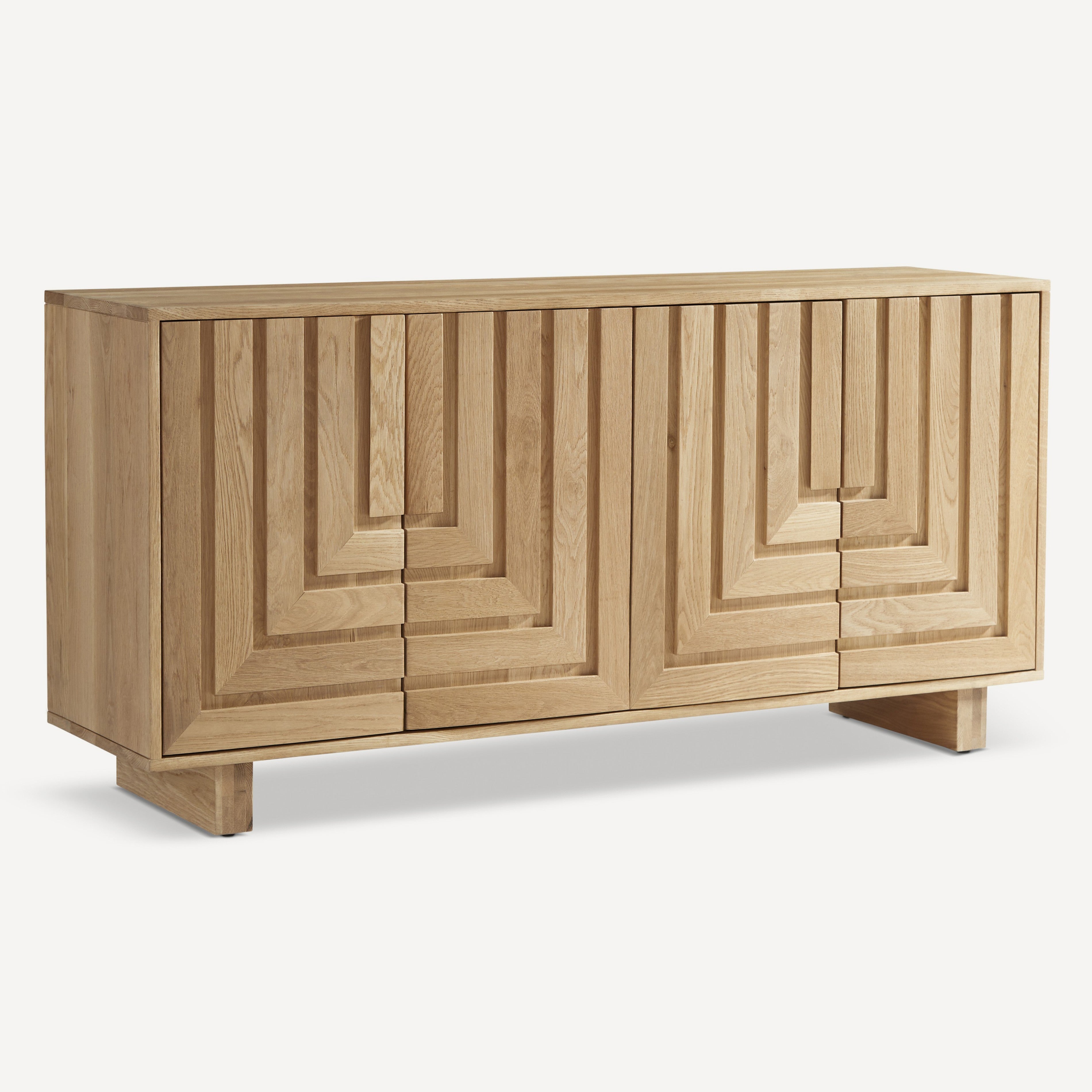Array Solid White Oak Sideboard - Natural