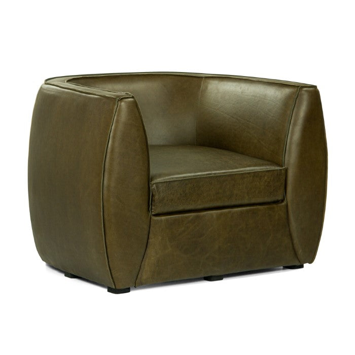 Emerald Leather Accent Chair