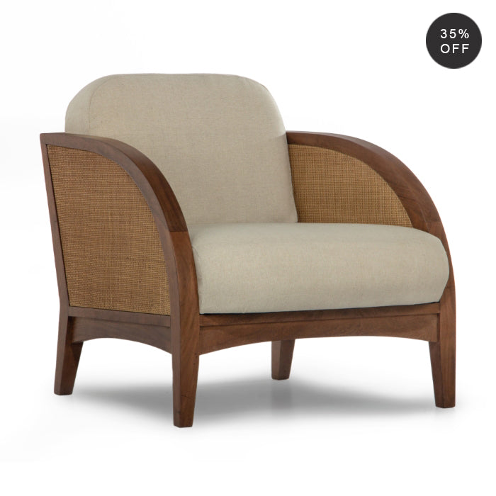 Francisco Cane Solid Wood Lounge