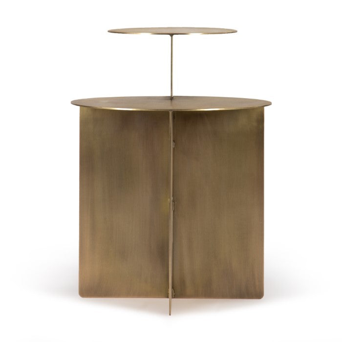 Eclipse Antique Brass Side Table