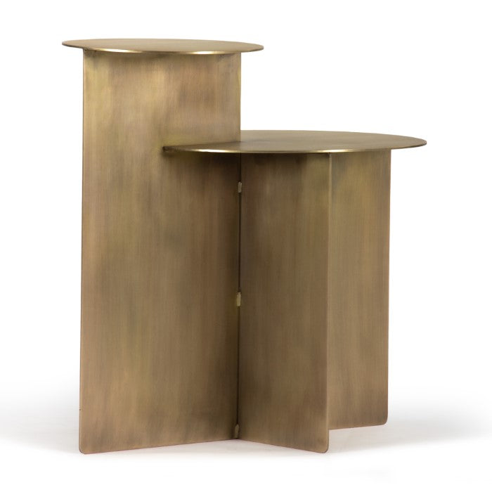 Eclipse Antique Brass Side Table