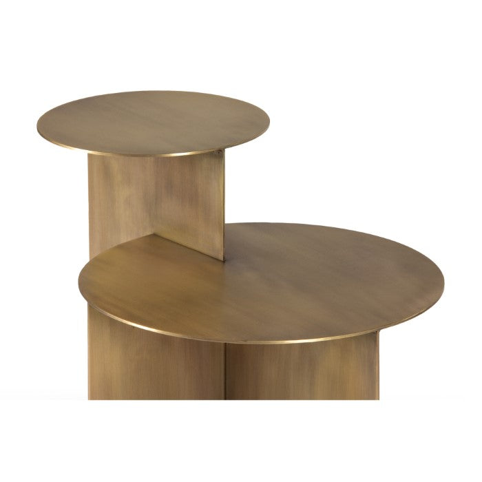 Eclipse Antique Brass Side Table