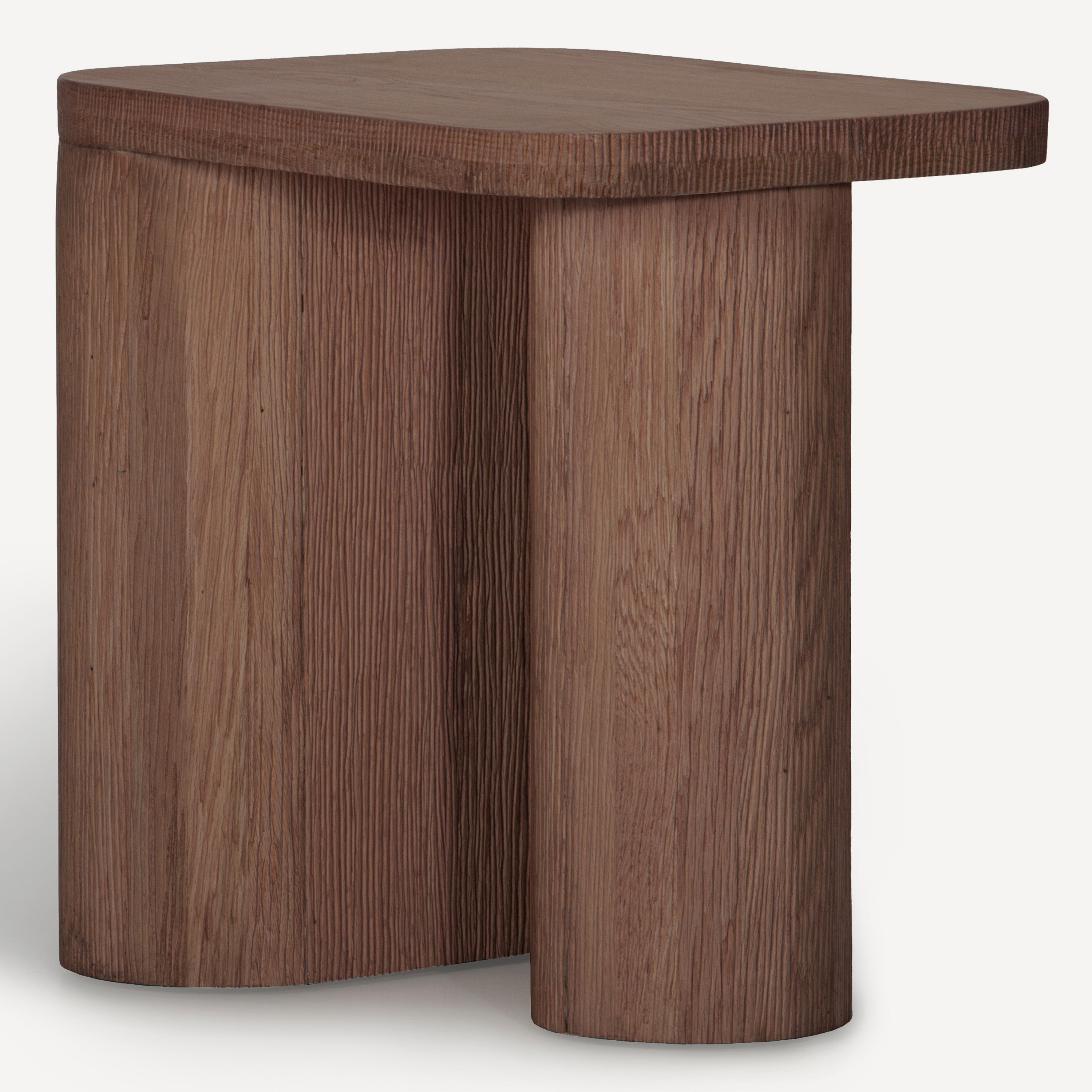 Mono Solid Oak Side Table - Brown