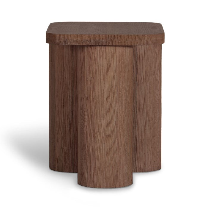 Mono Solid Oak Side Table - Brown