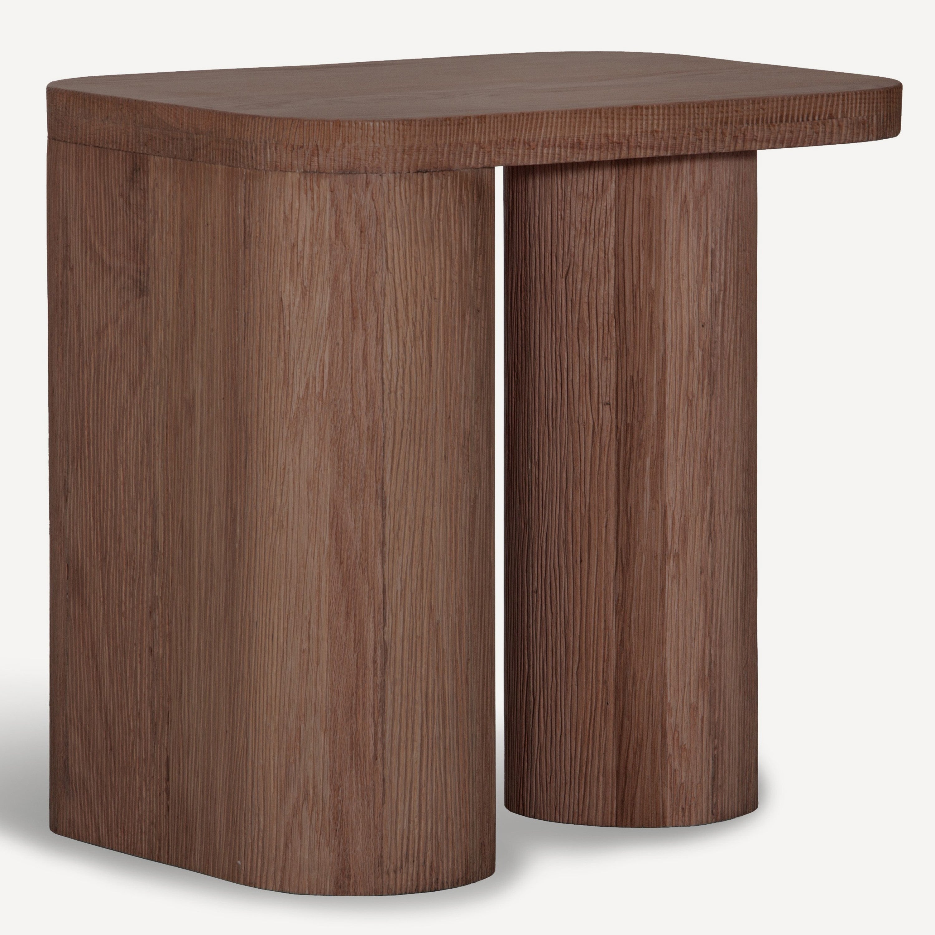 Mono Solid Oak Side Table - Brown