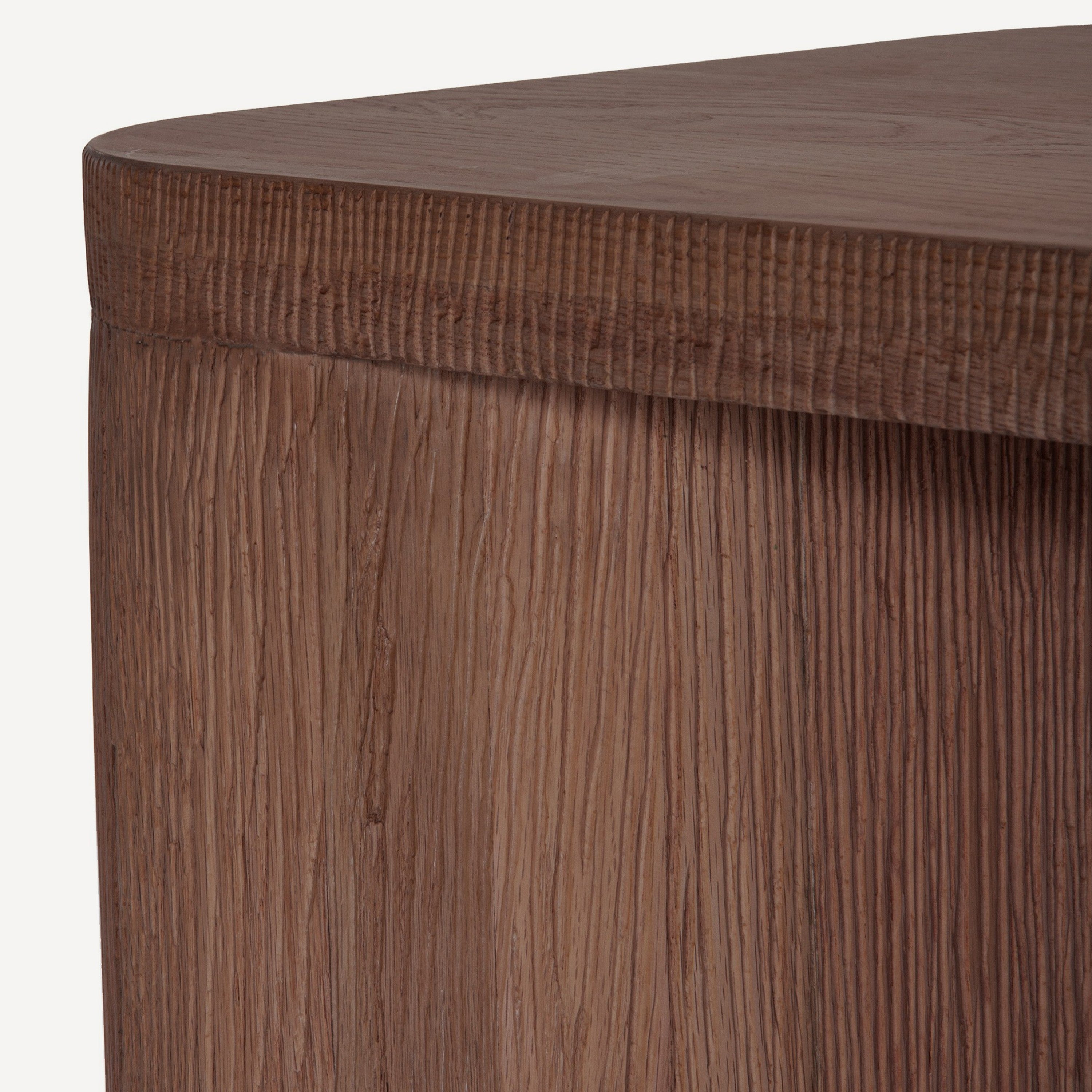 Mono Solid Oak Side Table - Brown