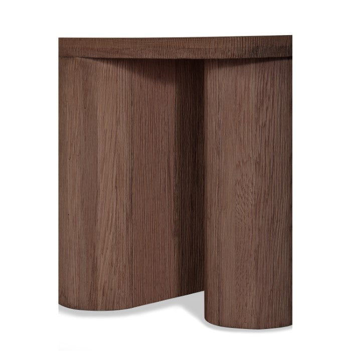 Mono Solid Oak Side Table - Brown