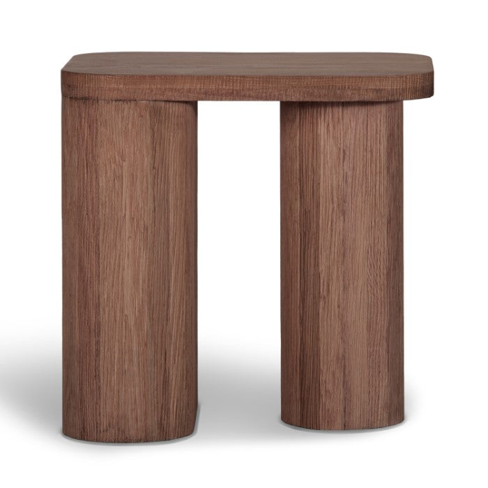 Mono Solid Oak Side Table - Brown