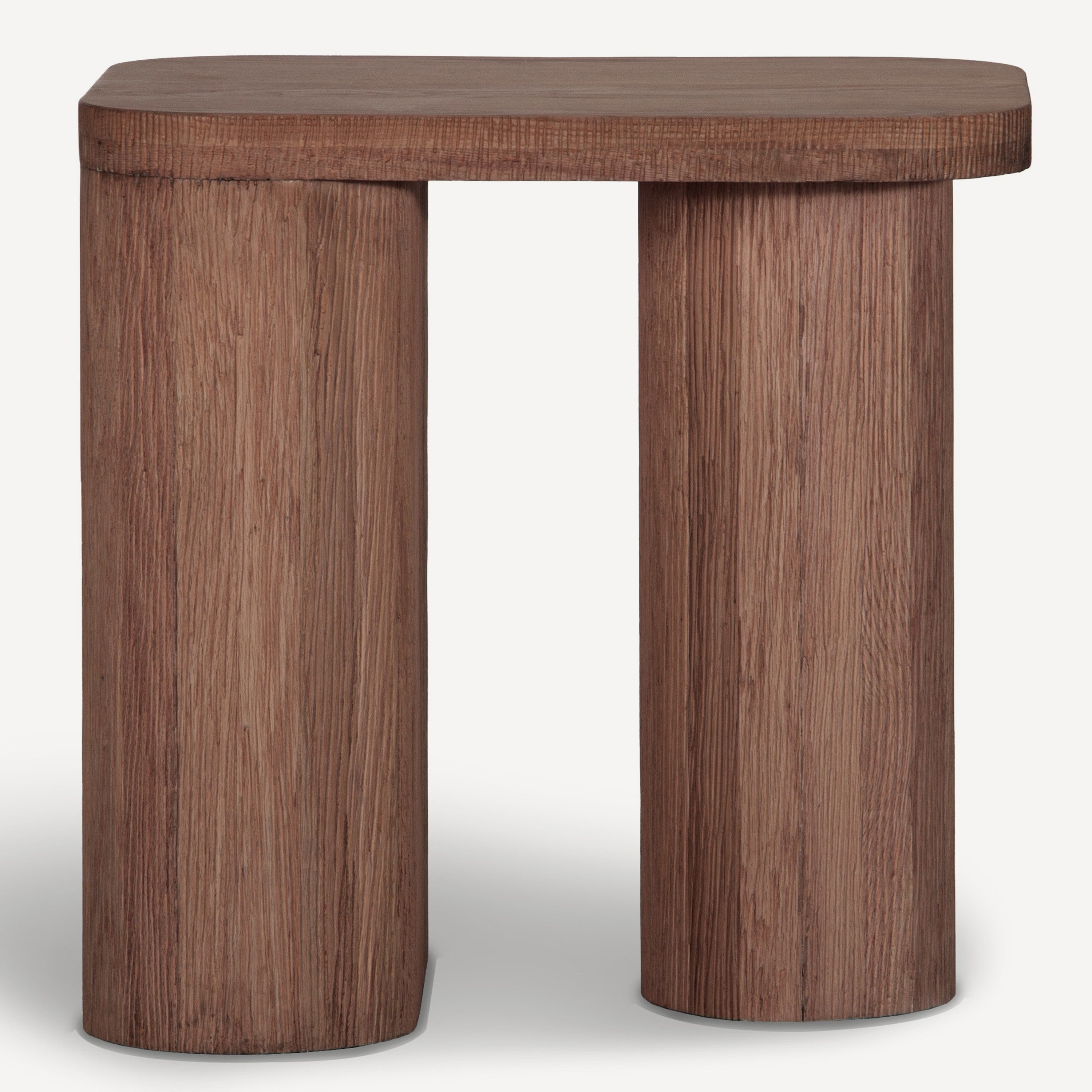 Mono Solid Oak Side Table - Brown