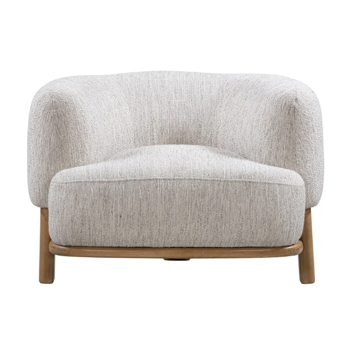 Vittori Upholstered Solid Oak Accent Chair