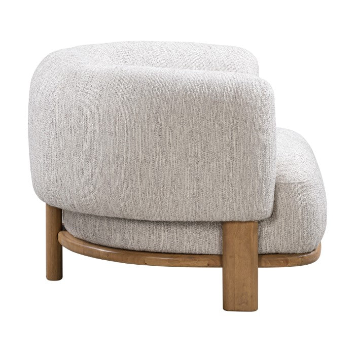 Vittori Upholstered Solid Oak Accent Chair