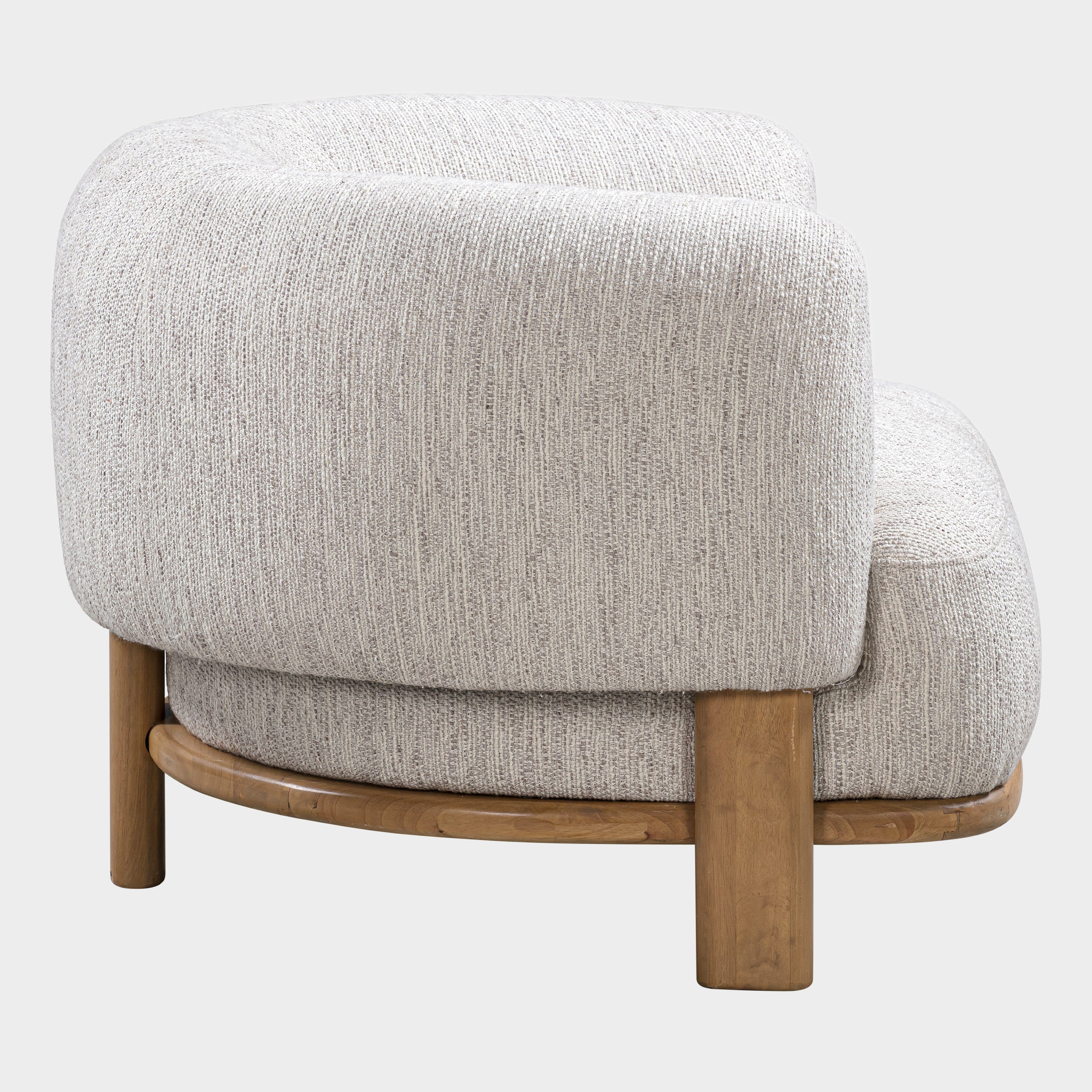 Vittori Upholstered Solid Oak Accent Chair