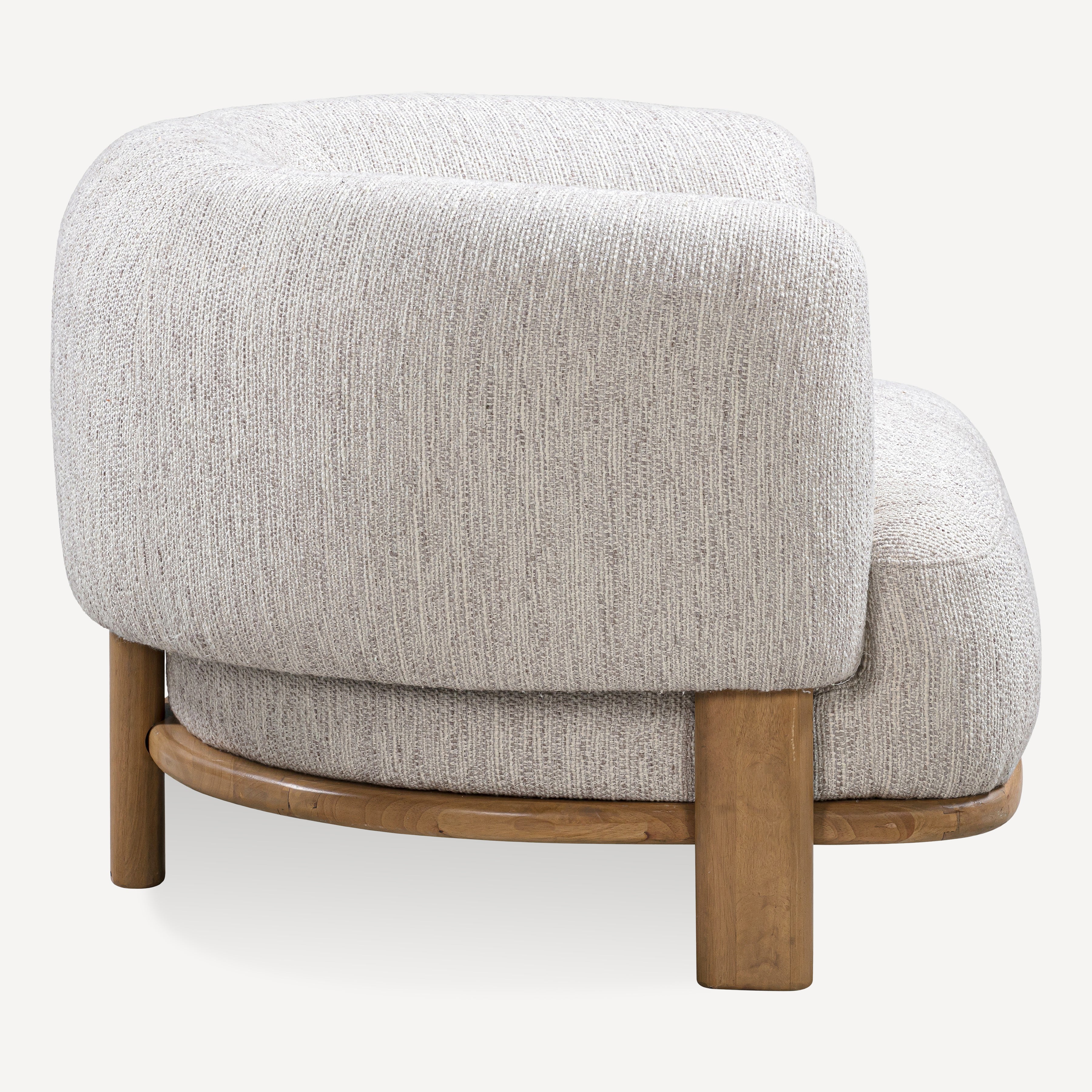 Vittori Upholstered Solid Oak Accent Chair