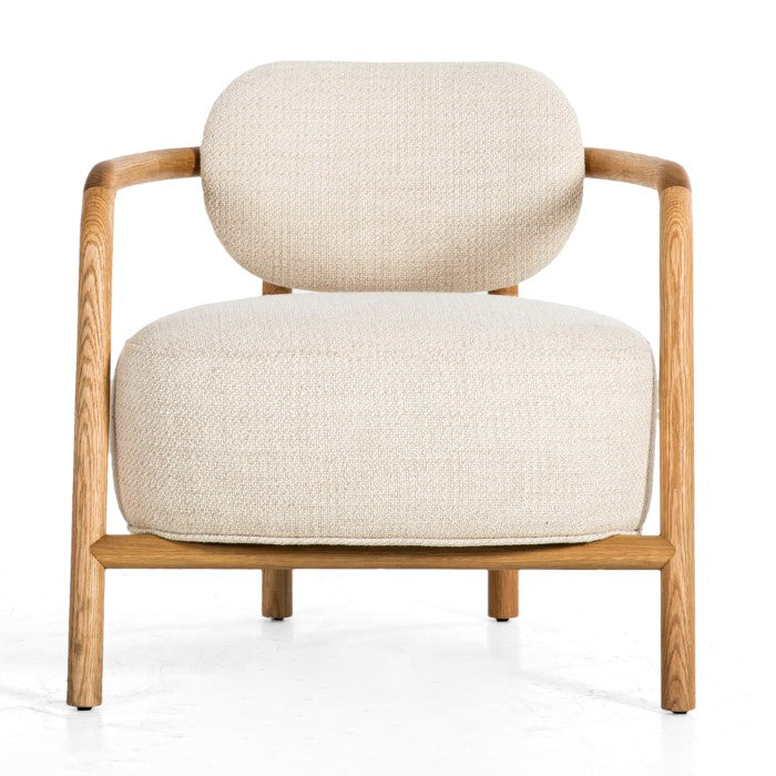 Theodore Upholstered Oak Lounge Chair