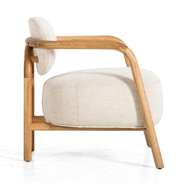 Theodore Upholstered Oak Lounge Chair