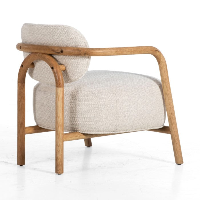 Theodore Upholstered Oak Lounge Chair