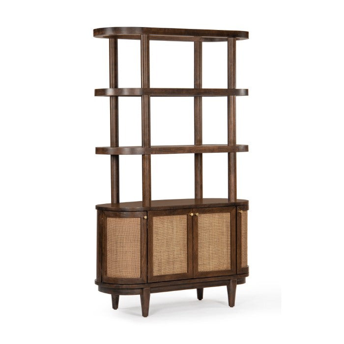 Canggu Cane Solid Wood Shelving