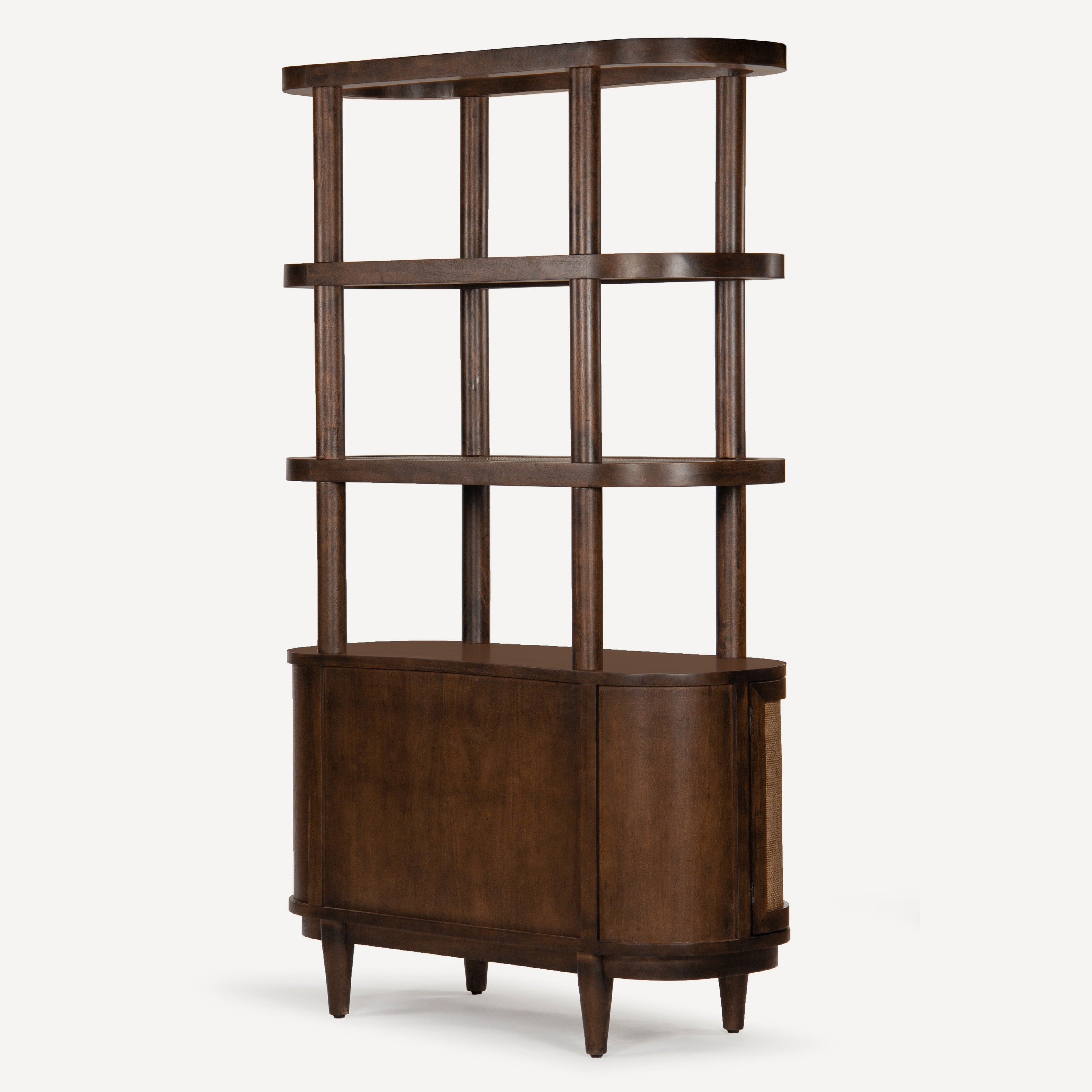 Canggu Cane Solid Wood Shelving