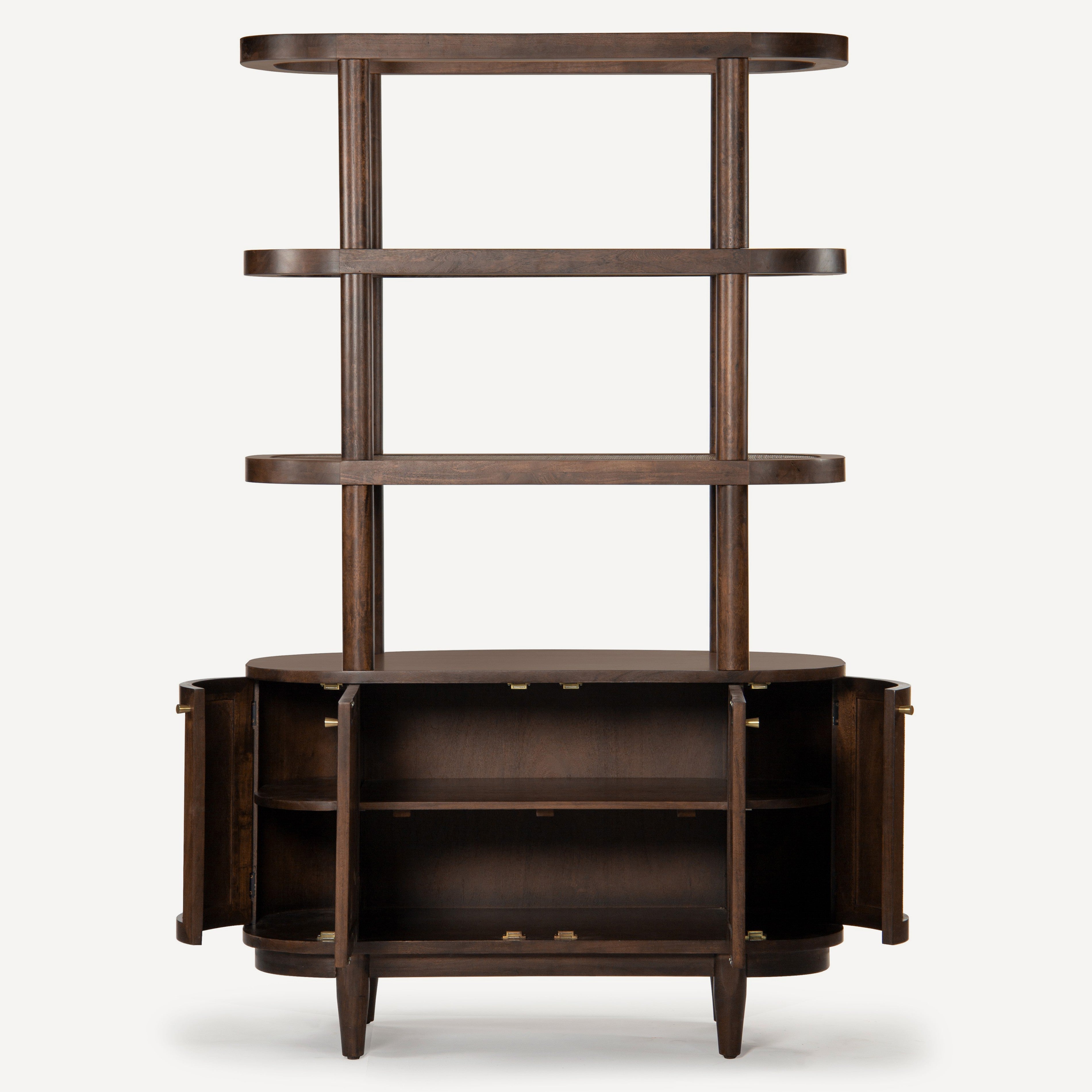 Canggu Cane Solid Wood Shelving