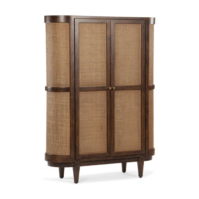 Canggu Cane Solid Wood Cabinet