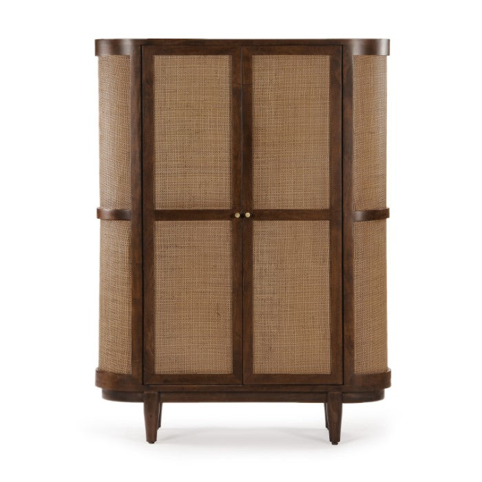 Canggu Cane Solid Wood Cabinet