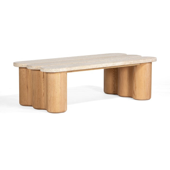 Plank Travertine Oak Coffee Table