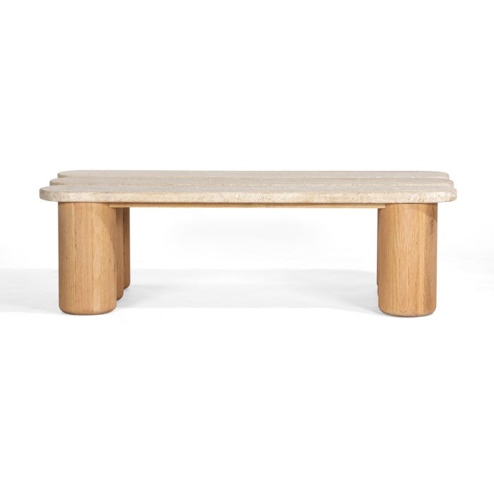 Plank Travertine Oak Coffee Table