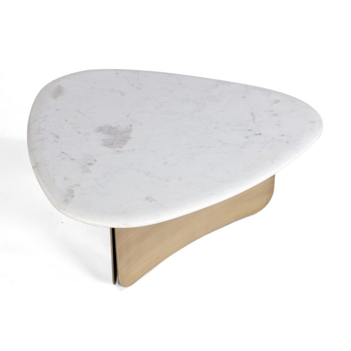 Pablo Marble Antique Brass Coffee Table