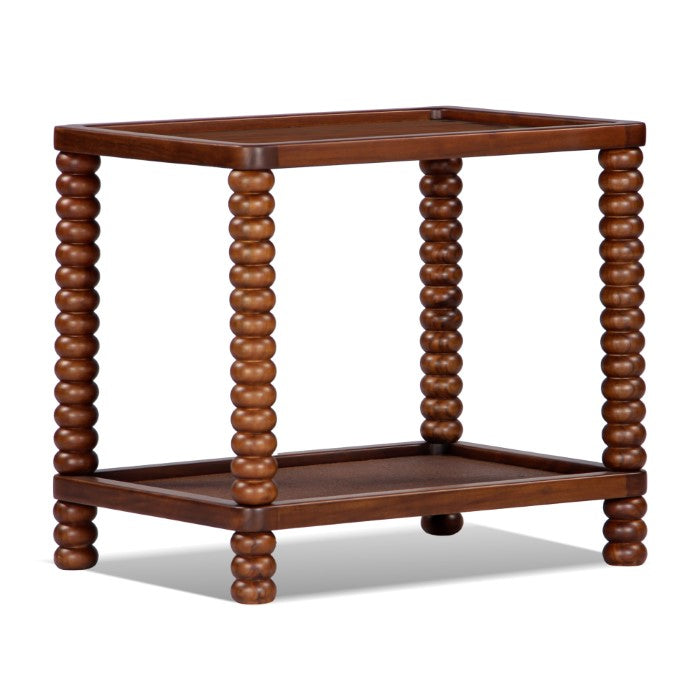 Twist Cane Solid Wood Side Table