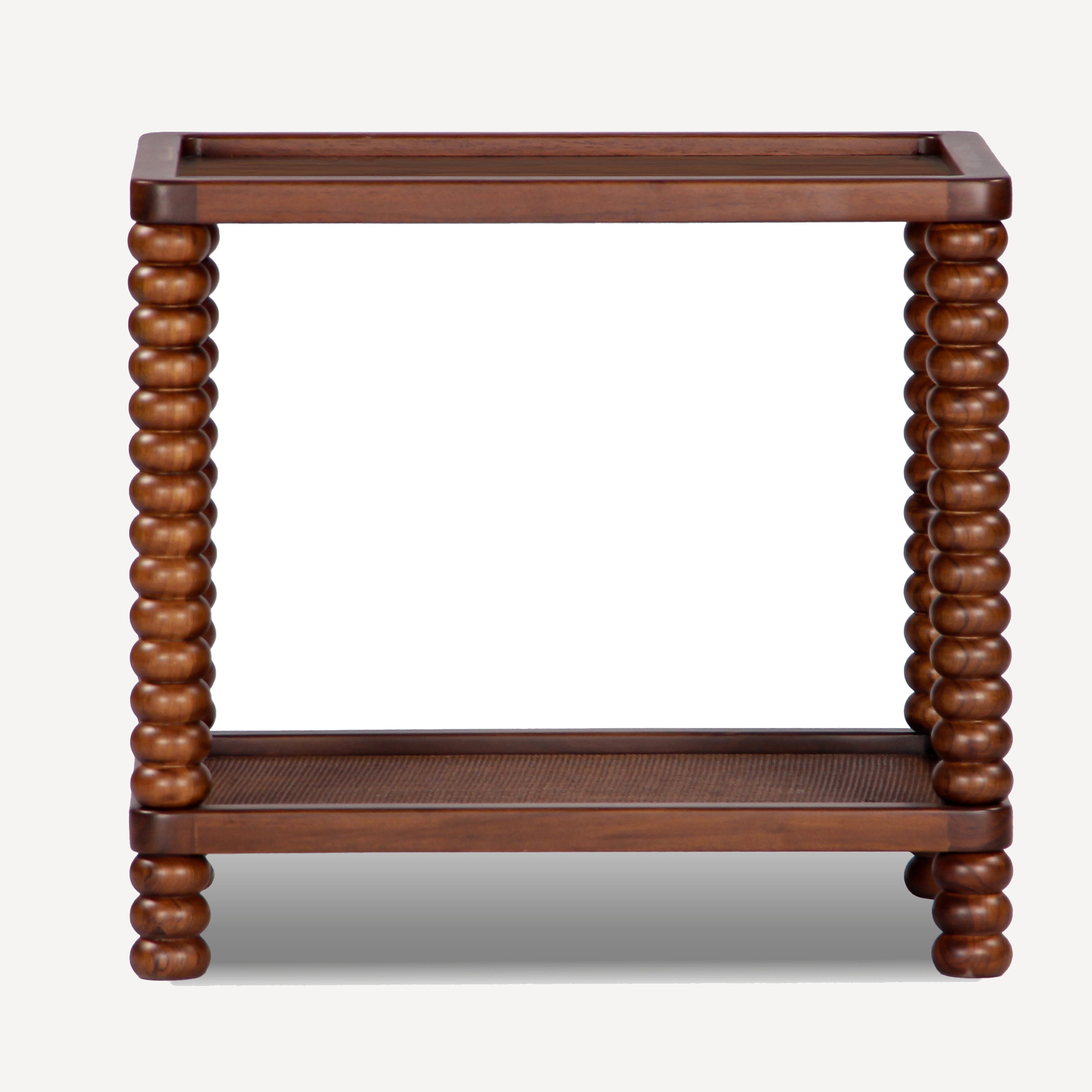 Twist Cane Solid Wood Side Table