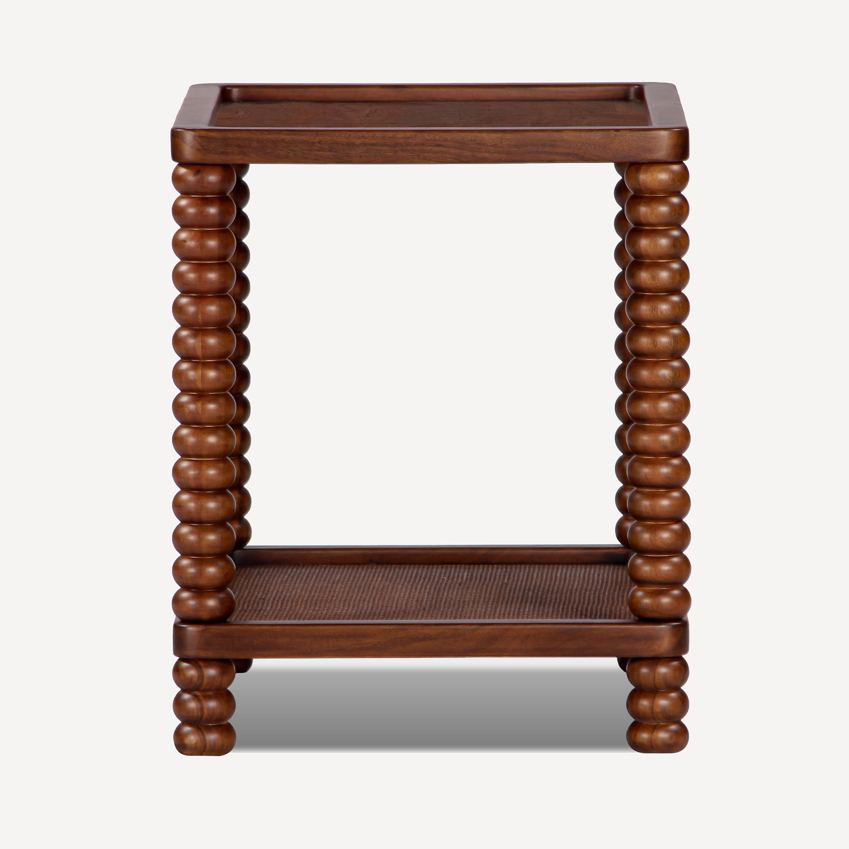 Twist Cane Solid Wood Side Table
