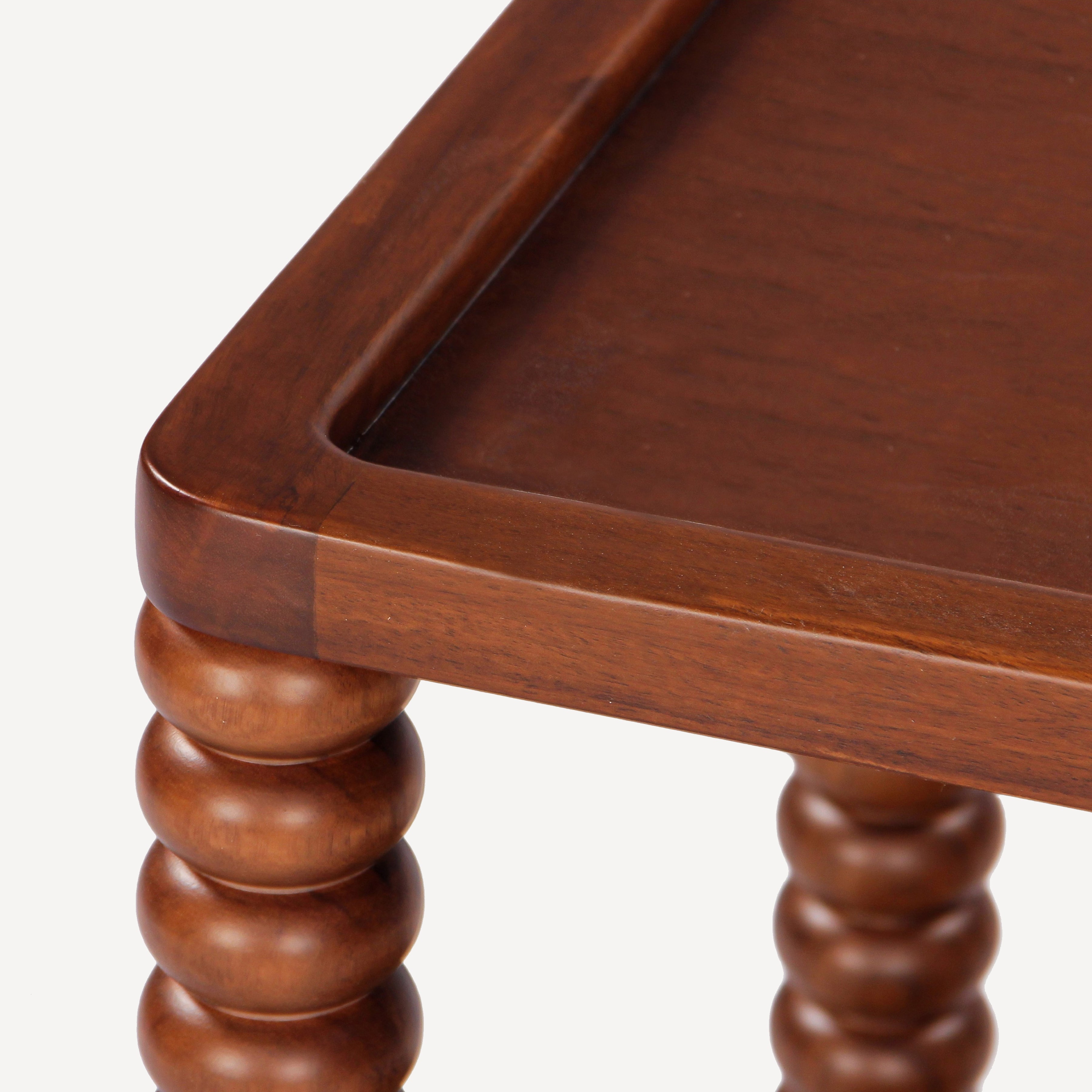 Twist Cane Solid Wood Side Table
