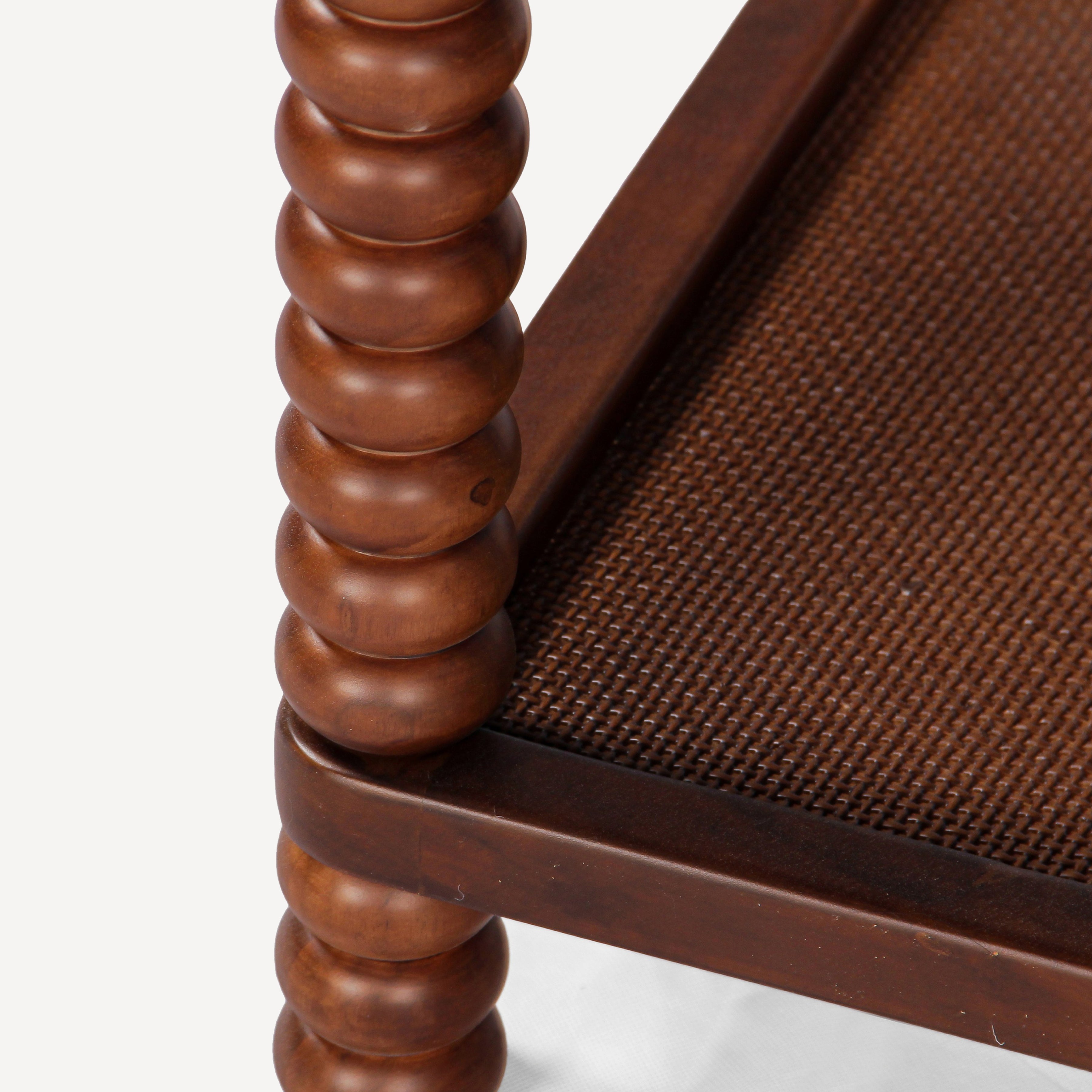 Twist Cane Solid Wood Side Table